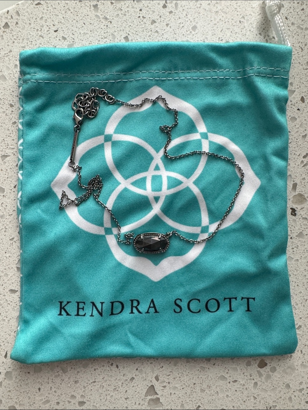 Kendra Scott Dark Hematite Petite Pendant Necklace